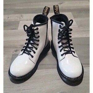 Dr. Martens Doc Martens Junior Size US 2 Air Wair Zip Up White Boots